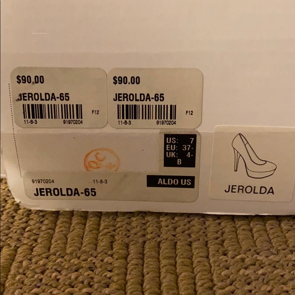 ALDO Jerolda Pumps Shoes Heels Size 7 Orange Multi - Picture 7 of 8